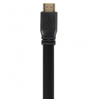 Cablu HDMI Plat MRG, Mufe aurite, 1.5 metri, Negru C340