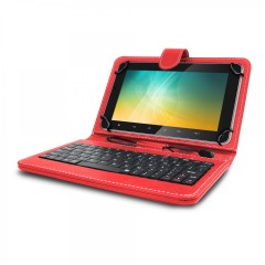 Husa tableta model X cu tastatura MRG, MicroUSB, 10 inch, Rosu C405