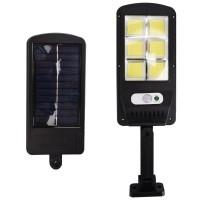Lampa solara stradala MRG M-6035, 120 LED, Incarcare solara, Negru C526