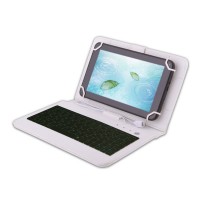 Husa tableta MRG M536, Cu tastatura, MicroUSB, Model X, 7 inch, Alb C536