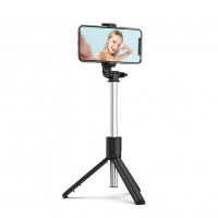 Selfie Stick MRG MR1, Pentru telefon, Trepied, 360 grade, Negru C637