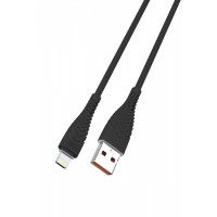 Cablu de date Veger V105, Lightning, 2.4A, Negru C715