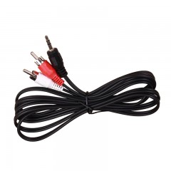 Cablu Audio Jack MRG M755, Jack 3.5mm, 2 RCA, Negru C755
