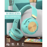Casti wireless MRG M624, On Ear, Cu bluetooth, Albastru C627