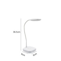 Lampa LED Flexibila de Birou MRG M1961 , Reincarcabila, Touch , Alba C871