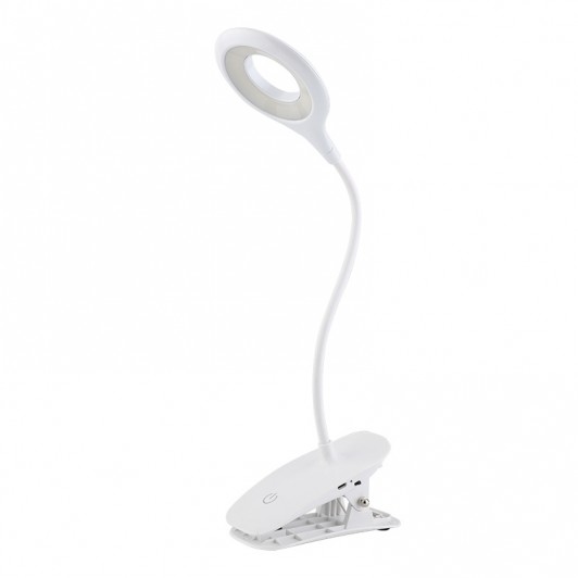 Lampa LED Flexibila cu Cleste MRG M6531, Reincarcabila, Touch, Alb Rece C963