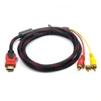 Cablu HDMI la 3 RCA MRG M1001, 1080p , Cablu Video 140 cm, Fara Convertor C1001