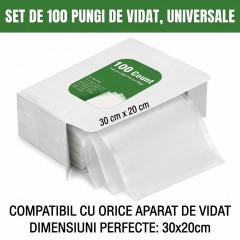 Set 100x Pungi Vidat Alimente MRG M1119, 30x20 cm, Universale, fara BPA C1130