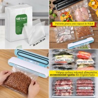 Set 100x Pungi Vidat Alimente MRG M1119, 30x20 cm, Universale, fara BPA C1130
