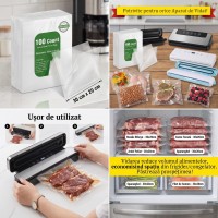 Set 100x Pungi Vidat Alimente MRG M1119, 30x20 cm, Universale, fara BPA C1130