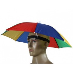 Umbrela pentru cap multicolora