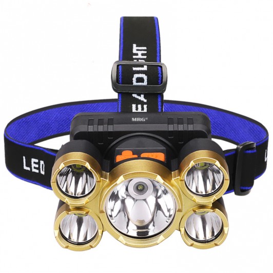 Lanterna Cap MRG MKJ6875, Reincarcabila, 5 Leduri, Usb, Negru C677 test3