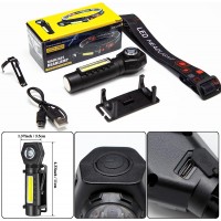 Lanterna Cap Led Reincarcabila MRG MKX212 , Detasabila, cu Magnet, XPE + COB C893 test1