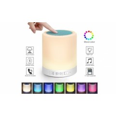 Boxa-Lampa portabila bluetooth cu functie tactila de schimbare a culorii
