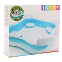 Piscina gonflabila cu 4 scaune si 2 suporturi pentru pahare