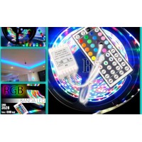 Banda LED 5m, cu telecomanda si joc de lumini multicolore