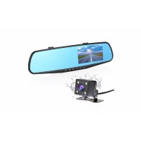 Oglinda retrovizoare cu camera fata-spate, ecran 4,3 inch, night vision
