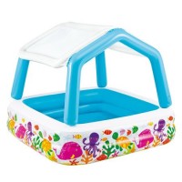 Piscina cu acoperis, pentru copii, Acoperis detasabil, Protectie solara