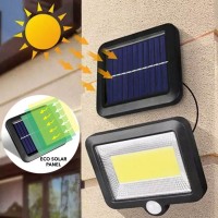 Proiector 100 LED cu panou solar, senzor de miscare, rezistent la apa