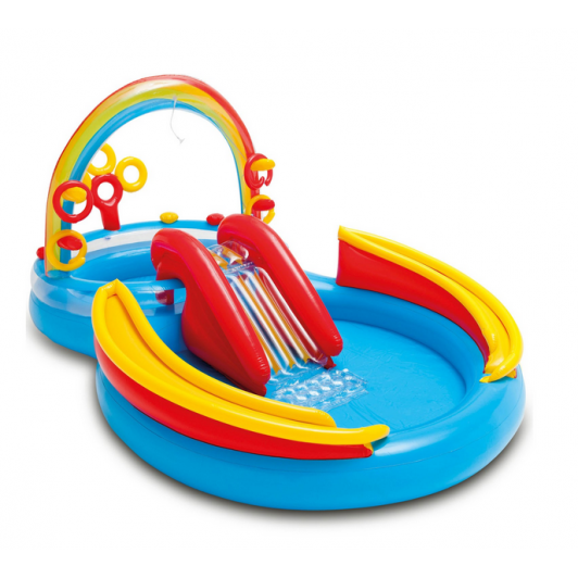 Piscina gonflabila cu tobogan si pulverizare apa