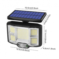 Lampa Solara cu telecomanda, 5 Celule, 168 LED, senzor miscare, JD-2168