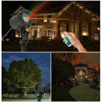 Proiector laser cu telecomanda pentru exterior, puncte rosii-verzi