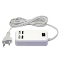Prelungitor USB 15W 3A cu cablu, 4 porturi