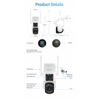 Camera Wifi Smart Rotativa Dubla Waterproof, lentila fixa si mobila, 8 mp, sunet biredirectional