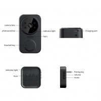 Interfon Sonerie video Smart wireless, waterproof, sunet bidirectional, vedere nocturna,  raza 50m