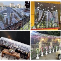 Folie 2 m x 10 m x 0,5 mm transparenta cristal inchidere terase, foisoare, ultra rezistenta