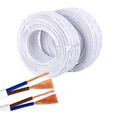 Cablu electric cu 2 fire, Rola 100 m, diametrul 1.5 mm, alb