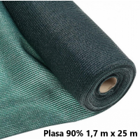 Plasa verde opaca 1.7 m x lungime 25 m, umbrire si protectie, opacitate 90%, Gratuit 50 coliere