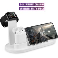 Stație de încărcare wireless multifuncțională 6 in 1 pentru telefon, ceas smart, casti