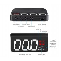 Head Up Display cu proiectie pe parbriz, OBD 2/OBDII, Alarma Automata