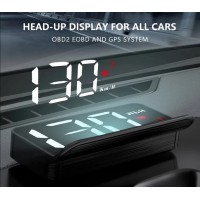 Head Up Display cu proiectie pe parbriz, OBD 2/OBDII, Alarma Automata