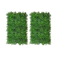 Panou verde din frunze artificiale Green Garden 40 x 60 cm, set 10 bucati