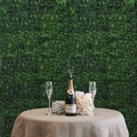 Panou verde din frunze artificiale Green Garden 40 x 60 cm, set 10 bucati