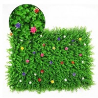 Panou verde din frunze artificiale Flower 40 x 60 cm, set 10 bucati