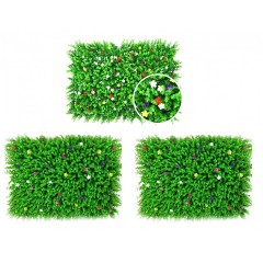 Panou verde din frunze artificiale Flower 40 x 60 cm, set 5 bucati