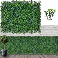 Panou verde din frunze artificiale Green Garden 40 x 60 cm, set 10 bucati