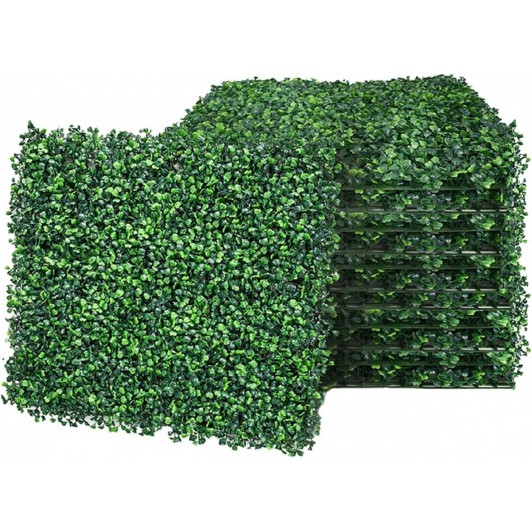 Panou verde din frunze artificiale Green Garden 40 x 60 cm, set 3 bucati