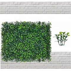 Panou verde din frunze artificiale Green Garden 40 x 60 cm, set 5 bucati