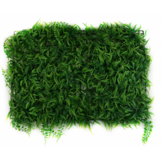 Panou verde din frunze artificiale Green Leaf 40 x 60 cm, set 2 bucati