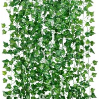 Set 6 ghirlante iedera artificiala verde, aspect natural, 2m lungime