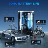 Compresor electric, portabil, 4 adaptoare, 11 bari, afisaj led, lanterna, pentru umflare roti, mingi