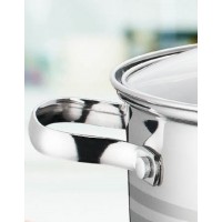 Set 3 oale mari cu capac, inox, compatibile cu plite pe gaz sau inductie Set 3 oale mari cu capac, inox, compatibile cu plite pe gaz sau inductie