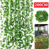 Set 6 ghirlante iedera artificiala verde, aspect natural, 2m lungime Set 6 ghirlante iedera artificiala verde, aspect natural, 2m lungime