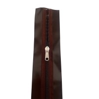 Fermoar maro cusut pe banda de intaritura 3 m lungime x 10 cm latime, pentru folie terasa, prelate Fermoar maro cusut pe banda de intaritura 3 m lungime x 10 cm latime, pentru folie terasa, prelate