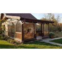Folie cristal 1,4 m x 15 m x 0,4 mm transparenta, inchidere terase,  Kit montaj inclus