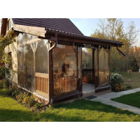 Folie cristal 1,4 m x 5 m x 0,3 mm, transparenta, inchidere terase,  Kit montaj inclus